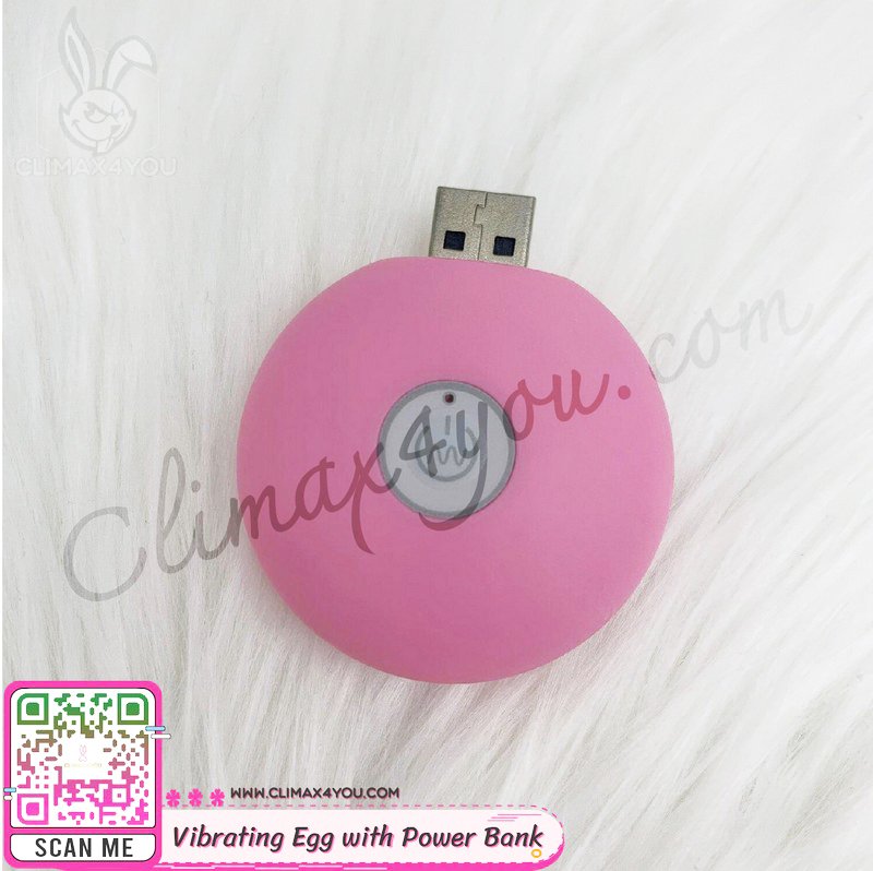 ไข่สั่นหัวกลมพร้อมลิ้นเบิร์น (มีพาวเวอร์แบงค์) l Vibrating Egg with Power Bank