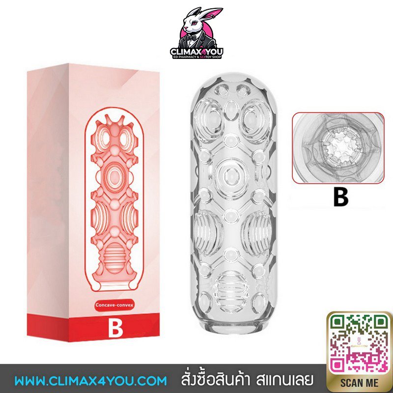 จิ๋มกระป๋องใส 3D Type B-Concave Convex