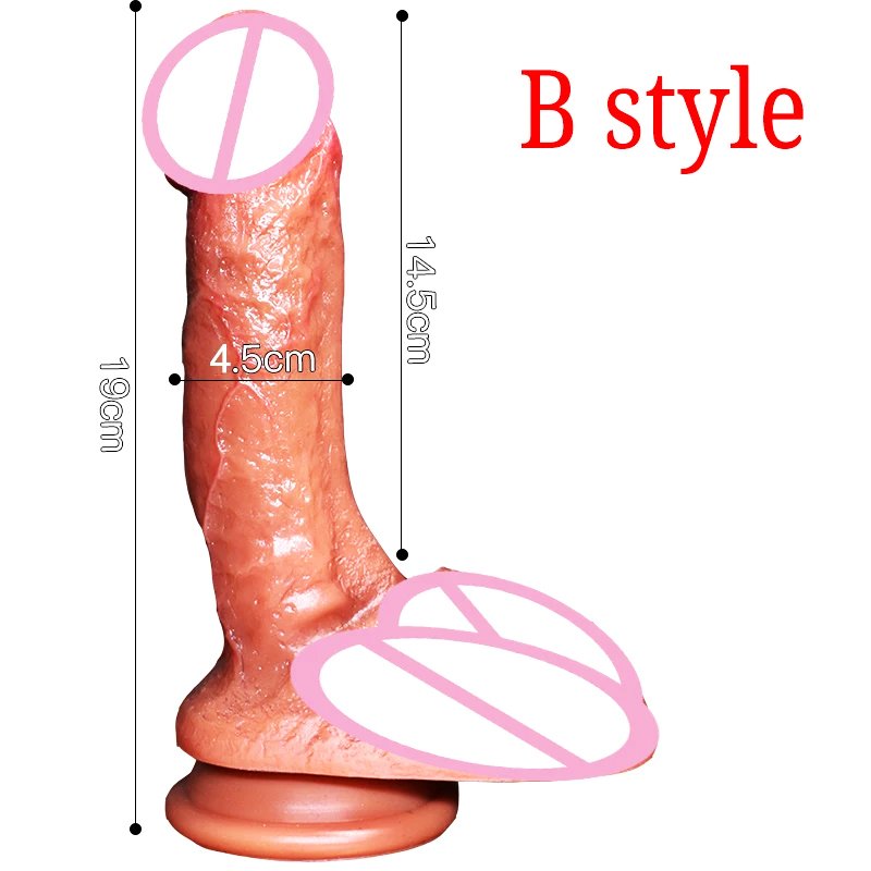 Real Man Dildo I ดิลโด้ตั้งพื้นติดผนัง นิ่มสมจริง